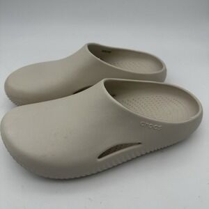 Crocs Mellow Recovery Clogs Mens 9 Womens 11 Beige Comfort Shoes Slip Ons